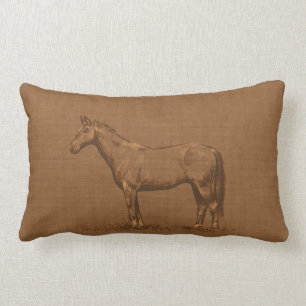 Rustic Horse Lumbar Cushion