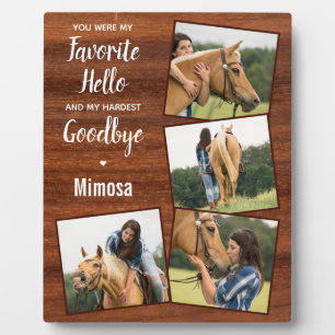 Rustic Horse Memorial 4 Photo Plaque