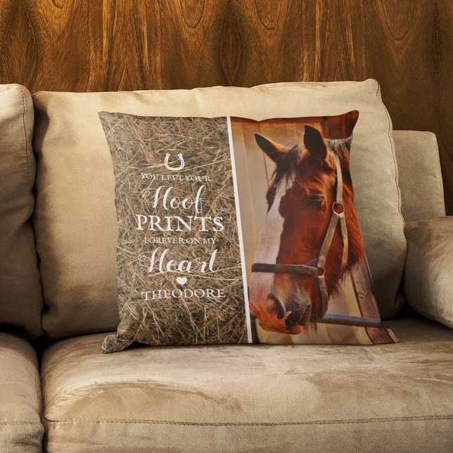Rustic Horse Memorial Photo Cushion (Creator Uploaded)