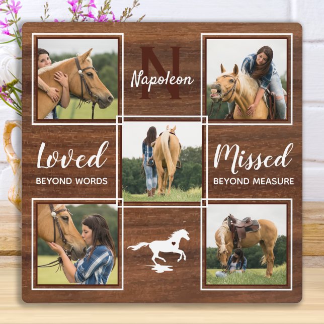 Rustic Horse Memorial Unique Photo Plaque (Creator Uploaded)