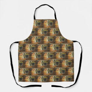 Rustic Horse Sunflowers Wagon Wheel Cowboy Boots Apron