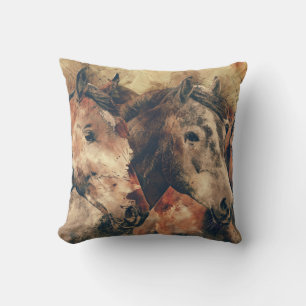 Rustic Horses Cushion