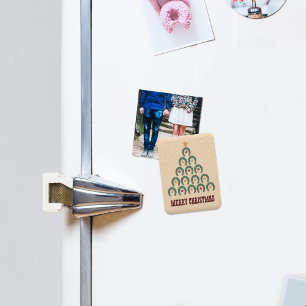 Rustic Horseshoe Christmas Tree Magnet