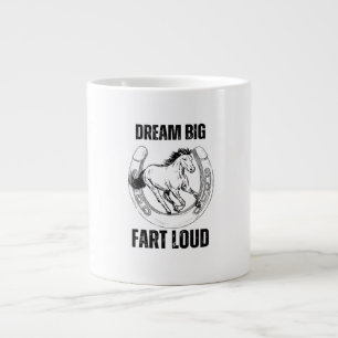 Rustic Horseshoe Dream Big Fart Loud Large Coffee Mug