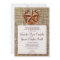 Rustic Horseshoe Star Burlap Wedding Invitations