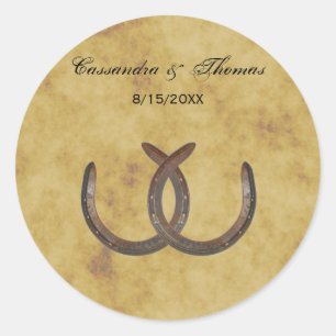 Rustic Horseshoes Distressed BG envelope seals