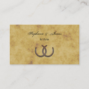 Rustic Horseshoes Distressed BG Place Cards