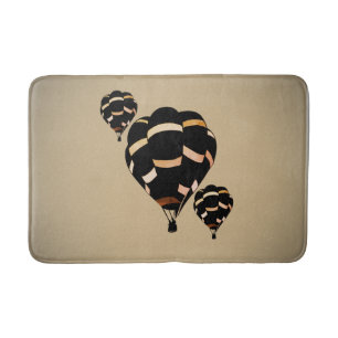 Rustic Hot Air Balloons Bath Mat