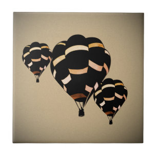 Rustic Hot Air Balloons Ceramic Tile