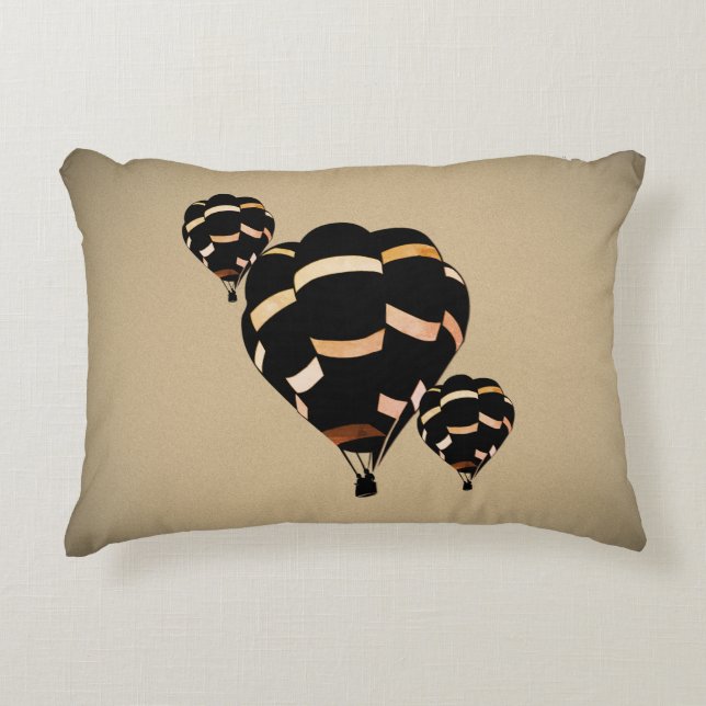 Rustic Hot Air Balloons Decorative Cushion (Front)