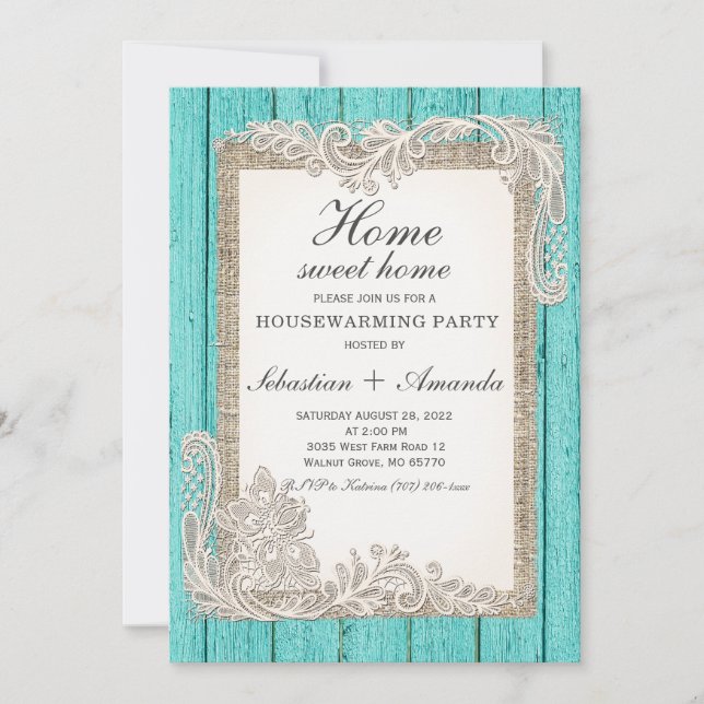 Rustic House Warming Invitation Template (Front)