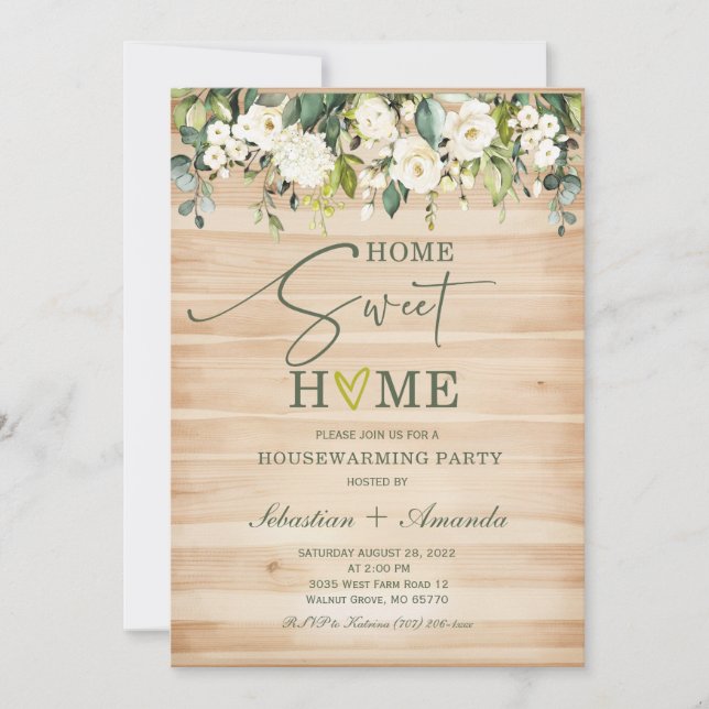 Rustic House Warming Invitation Template (Front)