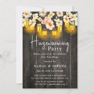 Rustic Housewarming Party Home Sweet Home Invitation