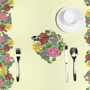 Rustic Hungarian flowers Tablecloth