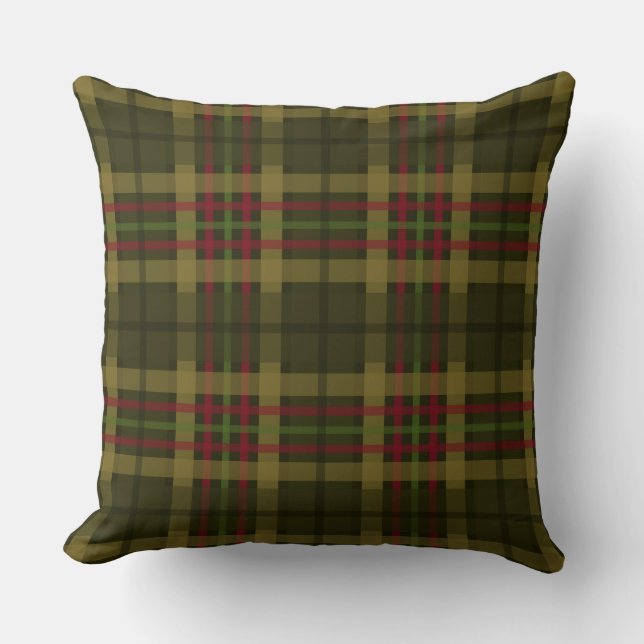 Rustic Hunter Green Plaid | Mix and Match Cushion (Front)