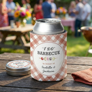 Rustic I Do Barbecue Wedding Shower Can Cooler