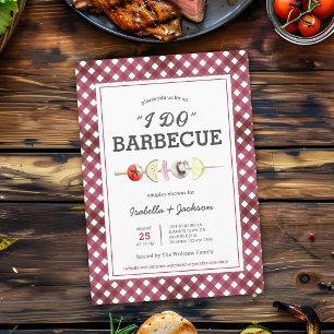 Rustic I DO Barbecue Wedding Shower Invitation