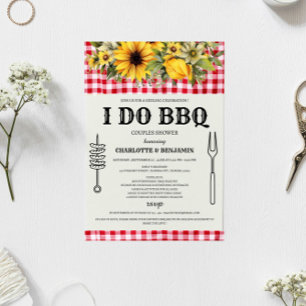 Rustic I DO BBQ Couples Shower Invitation