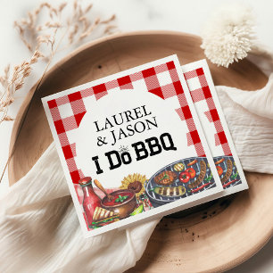 Rustic I Do BBQ Sunflower Engagement Party Napkin