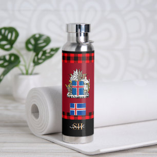 Rustic Iceland Vacuum Insulated, Icelandic Flag Water Bottle