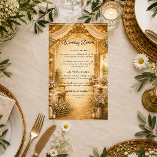 Rustic Indoor Barn Wedding Enclosure Card