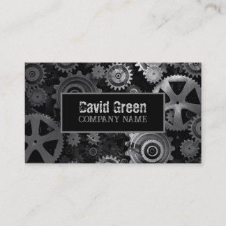 Rustic Industrial Construction Mechanic  Business Card
