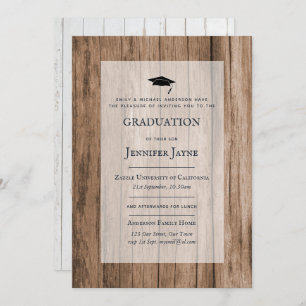 Rustic Industrial Graduation Ceremony + Reception Invitation
