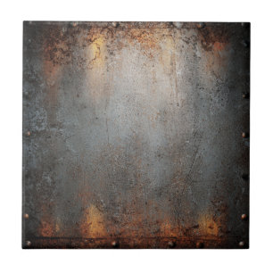 Rustic Industrial Metal Ceramic Tile