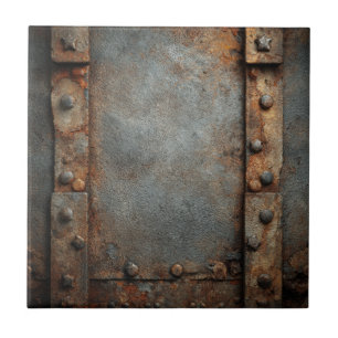 Rustic Industrial Metal Ceramic Tile