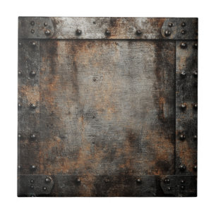 Rustic Industrial Metal Ceramic Tile