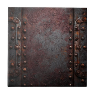 Rustic Industrial Metal Ceramic Tile