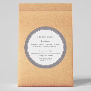 Rustic Ingredient List Product Label Kraft Sticker