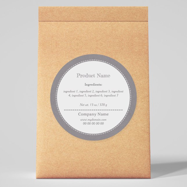 Rustic Ingredient List Product Label Kraft Sticker (Rustic Ingredient List Product Label Kraft Sticker)