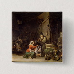 Rustic Interior 15 Cm Square Badge