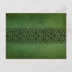 Rustic Irish Celtic Knot Ornament Postcard