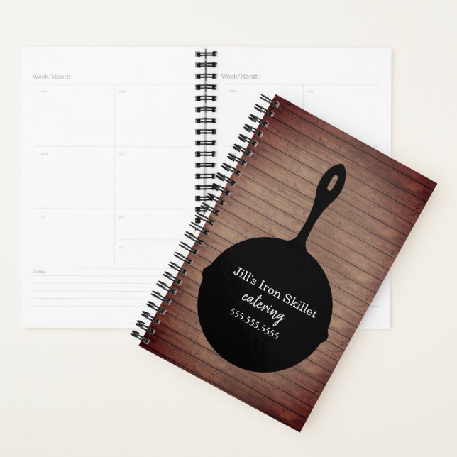 Rustic Iron Skillet Catering Restaurant Business Planner (Display)
