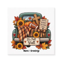 Rustic It’s Fall Y’all Cross Football Autumn Graph