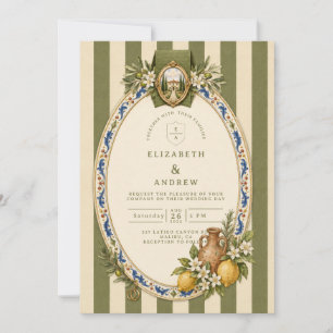 Rustic Italian Wedding Invitation