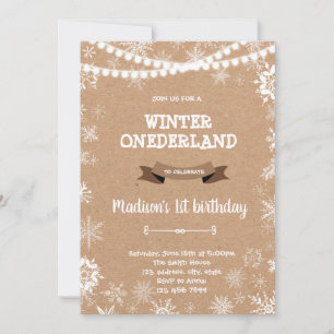 Rustic its cold outside invitation