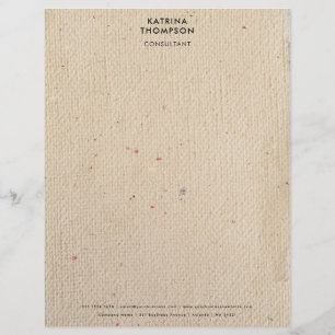 Rustic Ivory Paper Minimalist Business Corporate Custom Letterhead