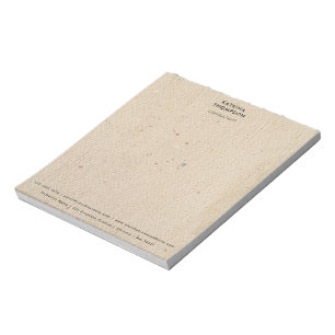 Rustic Ivory Paper Minimalist Business Corporate Notepad