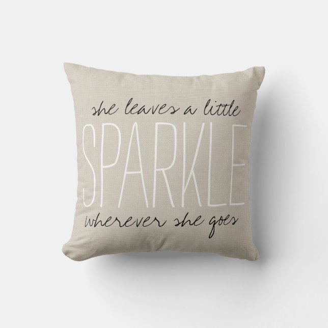 Rustic Ivory Sparkle Cushion (Front)