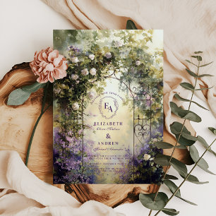 Rustic Ivy Arch Outdoor Garden Wedding Invitation