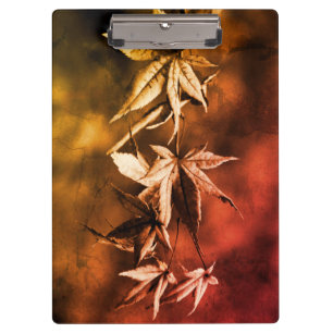 Rustic Japanese Maple Foliage Portrait Clipboard