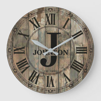 Rustic Johnson Family Clock | Farmhouse Decor 