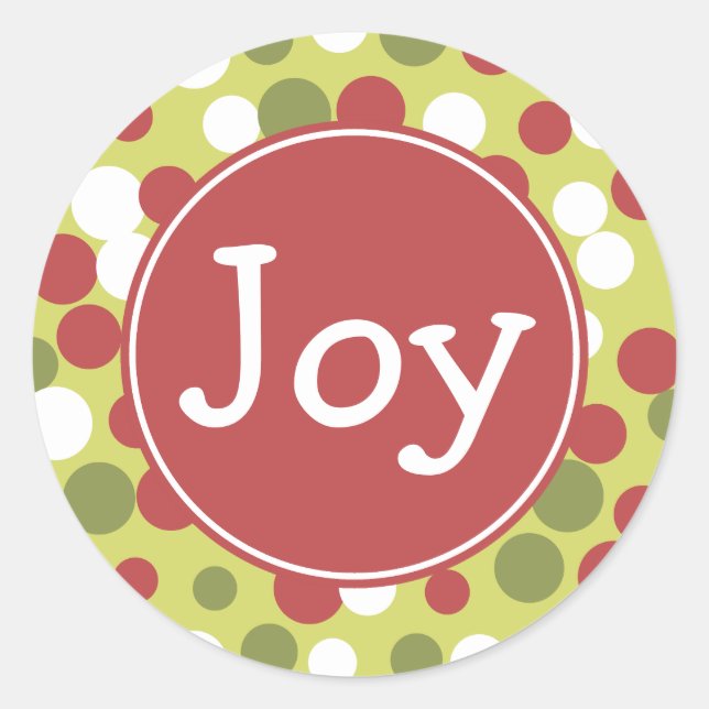 Rustic Joy Holiday Stickers (Front)