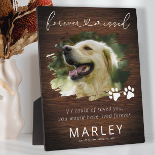 Rustic Keepsake Pet Memorial Photo Plaque