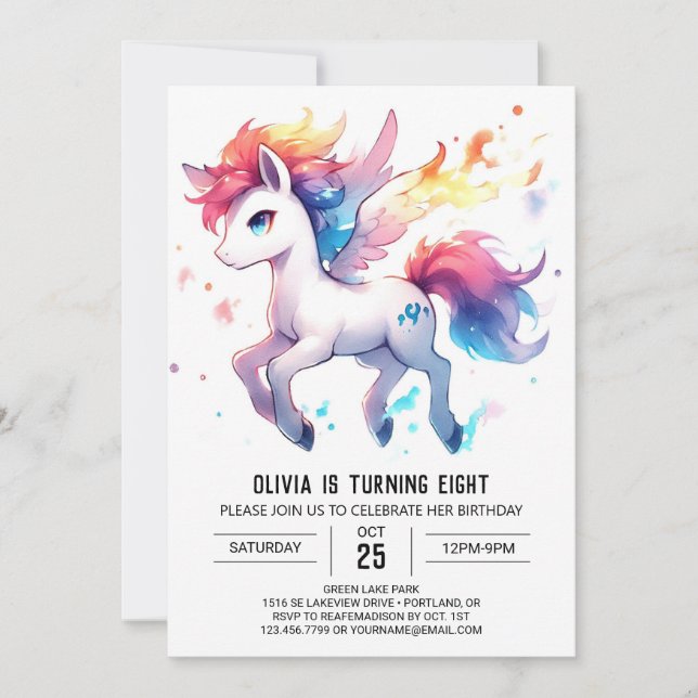  Rustic Kids Horse Birthday Invitation (Front)