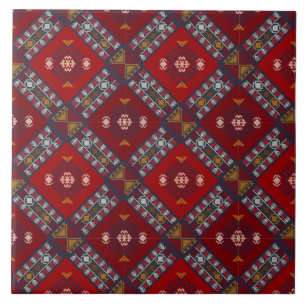 Rustic Kilim Pattern Home Decor Ceramic Tile