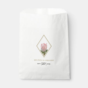 Rustic King Protea Wedding Favour Bag